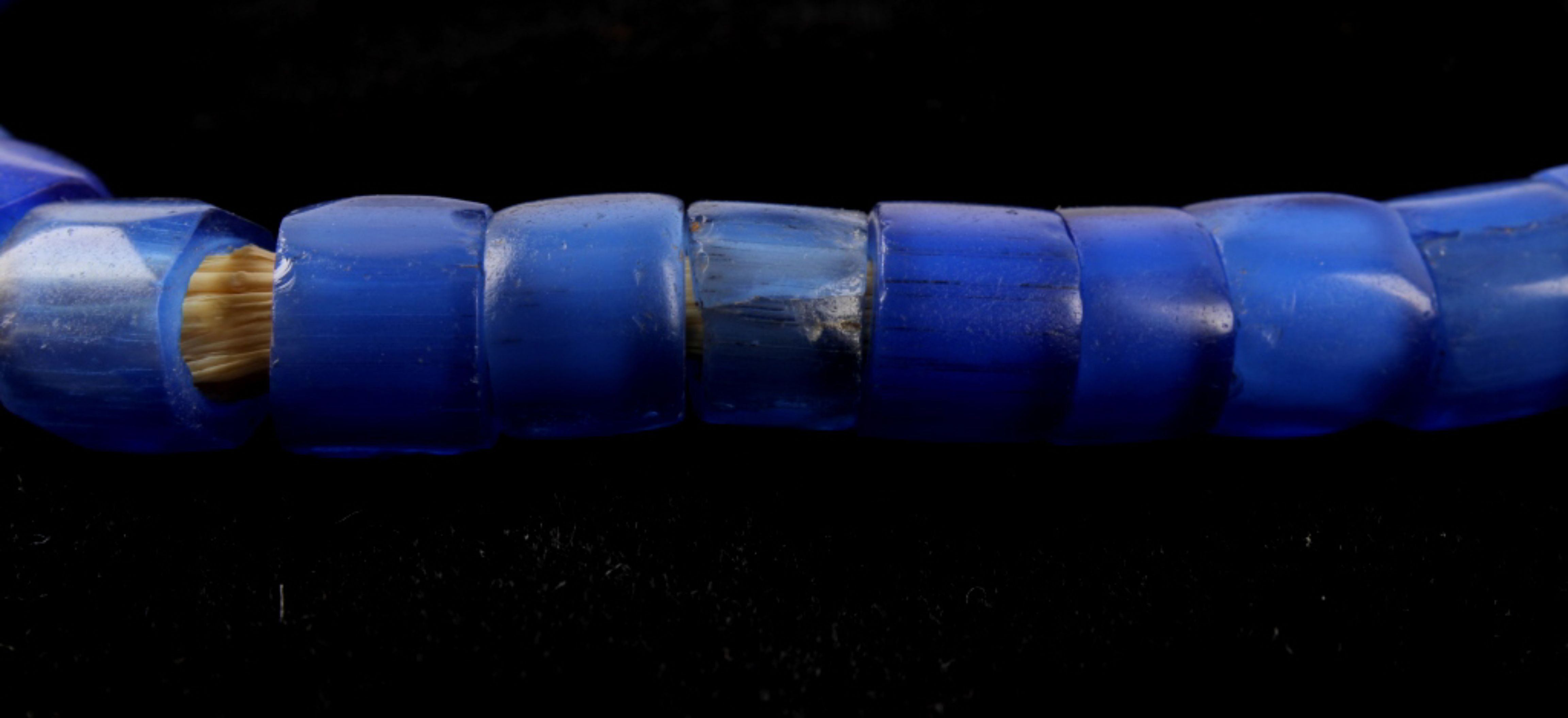 African Cobalt Glass Trade Bead Necklaces - Image 8 of 17