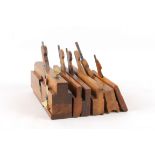 Antique Wood Plane Tools Collection of Six