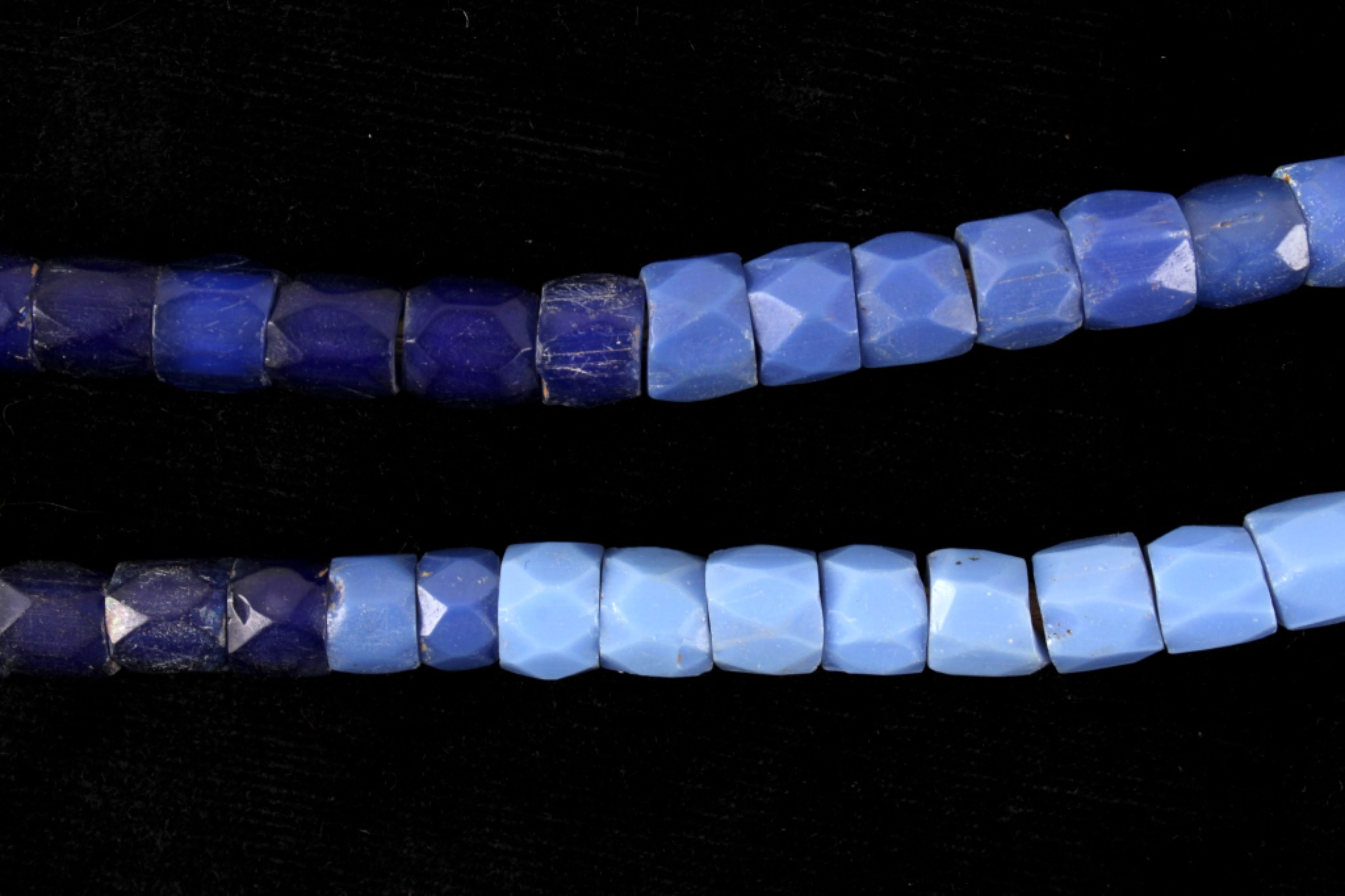 African Cobalt Glass Trade Bead Necklaces - Image 15 of 17