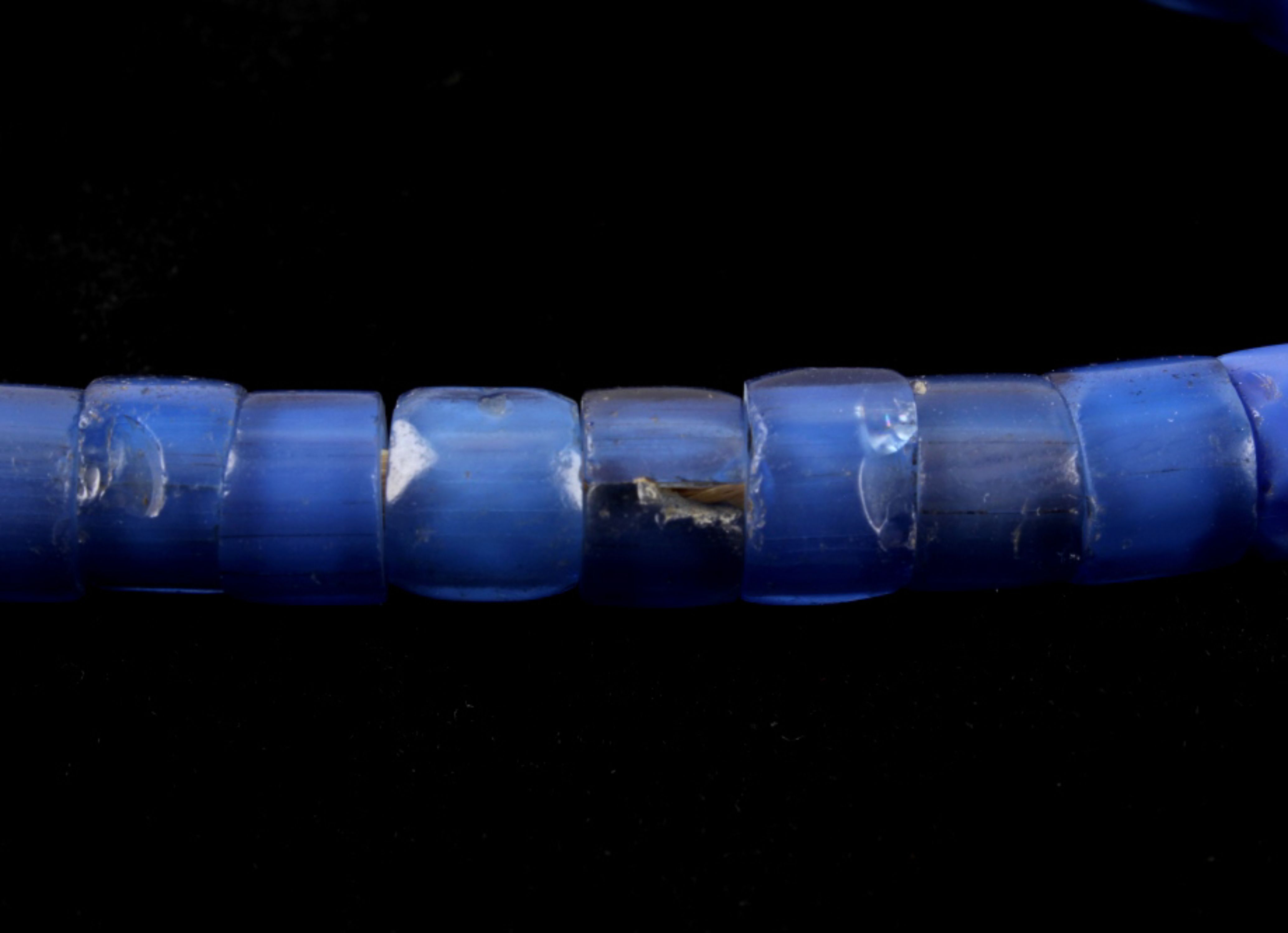 African Cobalt Glass Trade Bead Necklaces - Image 10 of 17