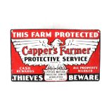 1940s Capper's Farmer Security Tin Lithograph Sign