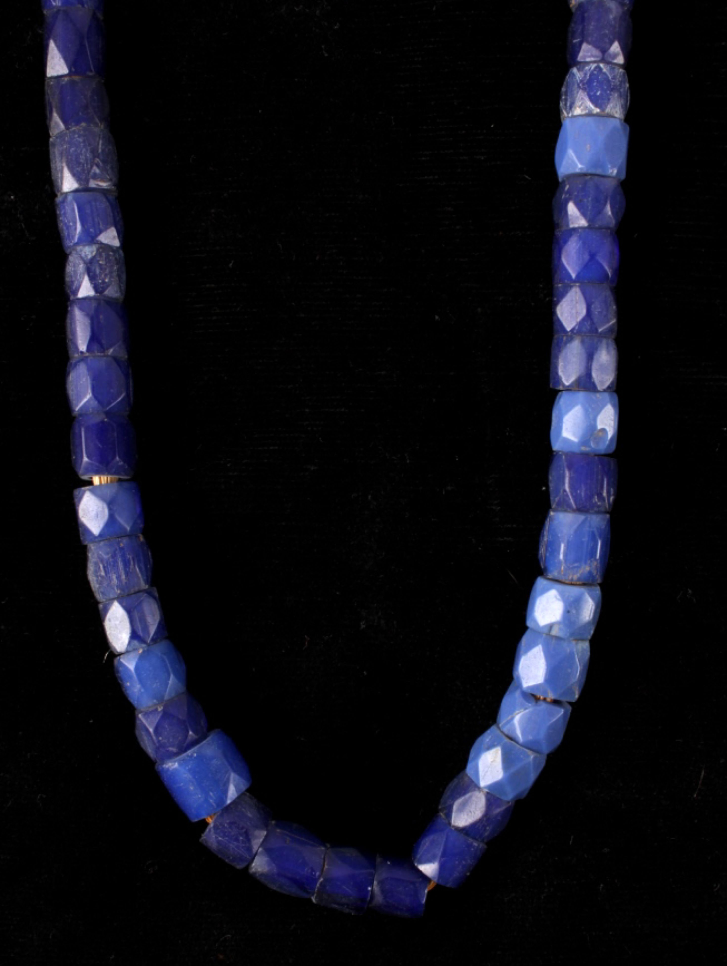 African Cobalt Glass Trade Bead Necklaces - Image 13 of 17