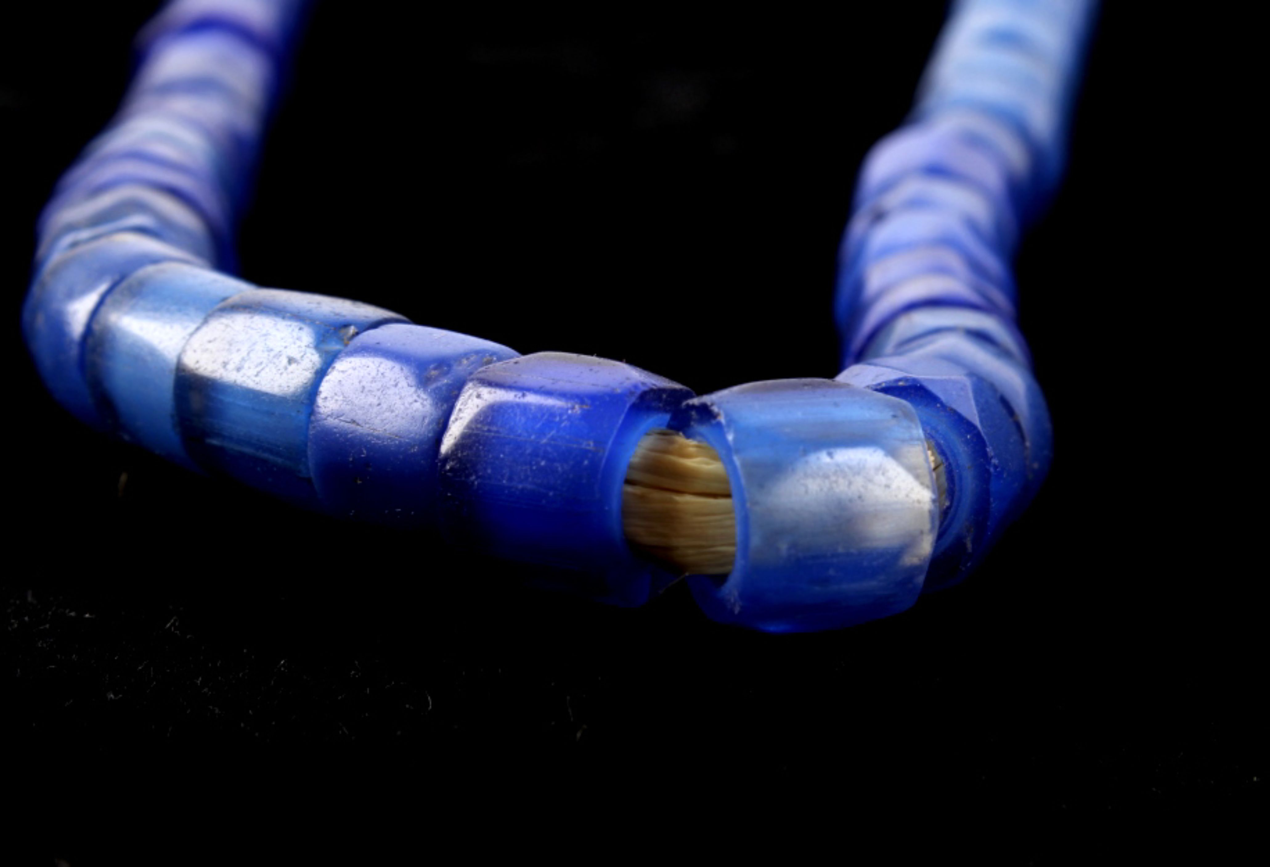 African Cobalt Glass Trade Bead Necklaces - Image 7 of 17