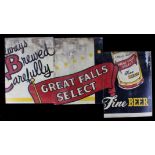 Montana Great Falls Select Fine Beer Sign c. 1940s