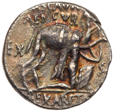 M. Aemilius Scaurus and Pub. Plautius Hypsaeus. Silver Denarius (4.00 g), 58 BC. EF - Image 2 of 3