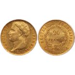 France. Napoleon I (1804-1814). gold 20 Francs, 1808-A (Paris)