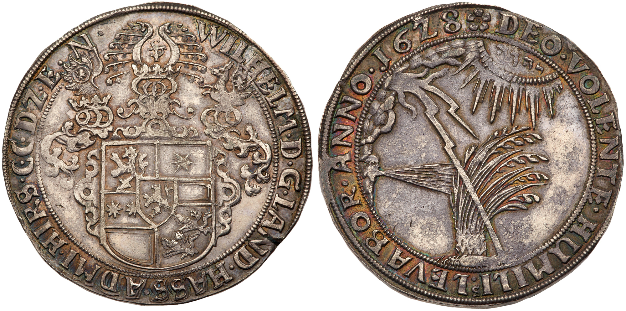 German States: Hesse-Cassel. Wilhelm V (1627-1637). Silver "Storm" Taler, 16Z8-TS