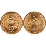 Guatemala. Republic. Gold 20 Quetzals, 1926