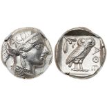 Attica, Athens. Ca. 440-404 BC. Silver Tetradrachm (17.20 g)