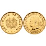 Bolivia. Republic. Gold 4 piece set, 1952