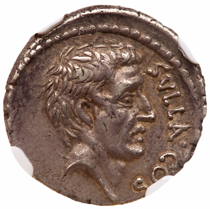 Q. Pompeius Rufus. Silver Denarius (3.76 g), 54 BC - Image 3 of 3