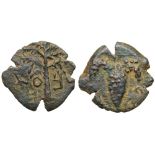 Judaea, Bar Kokhba Revolt. Ã† Small Bronze (2.15 g), 132-135 CE. VF