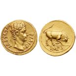 Augustus. Gold Aureus (7.92 g) 27 BC - 14 AD. EF