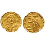 Justinian II. Gold Solidus (4.39 g), first reign, 685-695