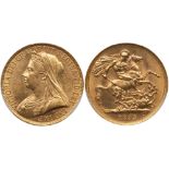 Victoria (1837-1901), Gold Two Pounds, 1893