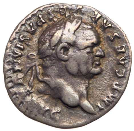 Vespasian. Silver Denarius, AD 69-79. VF - Image 2 of 3