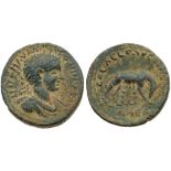 Judaea, City Coinage, Aelia Capitolina (Jerusalem). Elagabalus. Ã† 30 (20.28 g), AD 218-222. EF