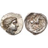 Paeonian Kingdom. Patraos. Silver Tetradrachm (12.72 g), 335-315 BC. EF