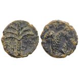 Judaea, Bar Kokhba Revolt. Ã† Small Bronze, 17 mm (2.60 g), 132-135 CE. VF