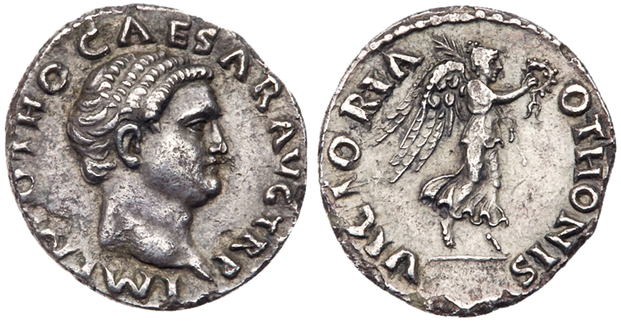 Otho. Silver Denarius (3.22 g), AD 69. EF