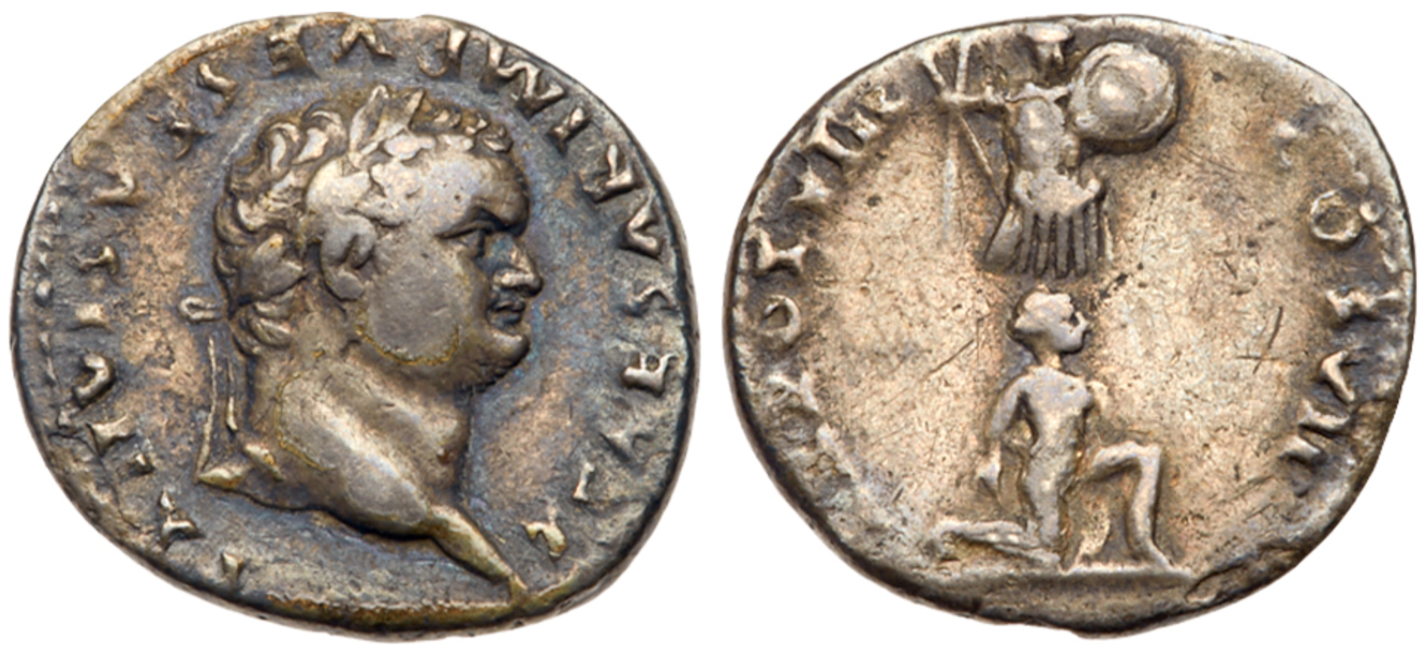 Titus. Silver Denarius (3.27 g), AD 79-81. VF