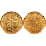 France. Second Republic (1848-1852). gold 20 Francs, 1851-A (Paris)