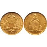 Chile. Republic. Gold 10 Pesos, 1872, Santiago mint