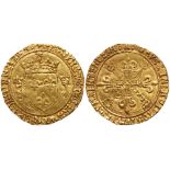 France. Francois I (1515-1547). gold Ecu d'or de Bretagne, undated (3.41g)