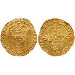 France. Louis XIII (1610-1643). gold Ecu d'or, 1636-B (3.29g)