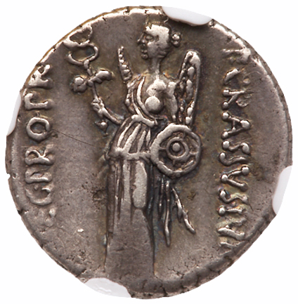 Q. Caecilius Metellus Pius Scipio. Silver Denarius (3.94 g), 47-46 BC - Image 3 of 3