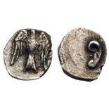 Judaea, Yehud (Judah). Silver 1/2 Gerah (0.27 g), before 333 BCE. EF