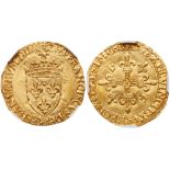 France. Francois I (1515-1547). gold Ecu d'or, undated