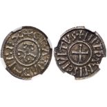 France - Carolingian. Charles the Bald (843-877). silver Denier, undated (1.45g)