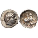 Paeonian Kingdom. Patraos. Silver Tetradrachm (12.47 g), 335-315 BC. VF