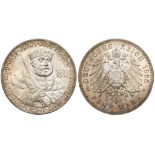 German States: Saxe-Weimar-Eisenach. Wilhelm Ernst (1901-1918). Silver 5 Mark, 1908-A