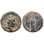 Judaea, Roman Administration. Domitian. Ã† 14 (2.33 g), AD 81-96. VF