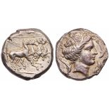 Sicily, Lilybaion. Silver Tetradrachm (16.80 g), ca. 325-305 BC. VF