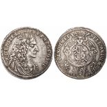 German States: Reuss-Schleiz. Heinrich I (1640-1692). Silver 2/3 Taler, 1678 SD. Schleiz (18.63g).