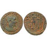 Judaea, City Coinage, Aelia Capitolina (Jerusalem). Trajan Decius. Ã† 29 (14.06 g), AD 249-251. AEF
