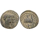 Samaria, City Coinage, Neapolis. Philip I & Philip II. Ã† 27 (13.84 g), AD 244-249. VF