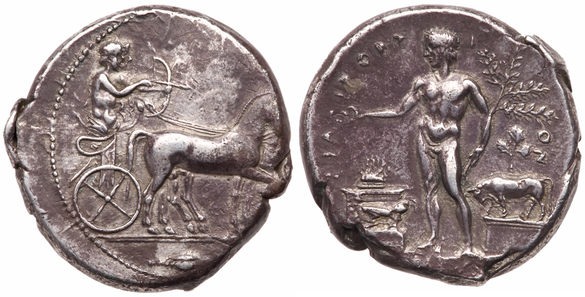 Sicily, Selinos. Silver Tetradrachm (17.34 g), ca. 455-409 BC. VF