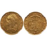 France. Louis XV (1715-1774). Gold 2 Louis d'or a la vieille tete, 1772-W (Lille)