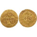 France. Henry VI, King of England and France (1422-1453). gold Angelot, undated (2.30g)