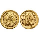 Ostrogothic Kingdom, Theodoric (A.D. 493-526), Gold Solidus (4.42 g.). EF