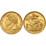 George IV (1820-30), Gold Sovereign, 1821, first laureate head left