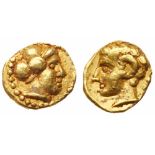 Cyrenaica, Cyrene. Gold 1/10 Stater (0.83 g), ca. 331-322 BC. VF