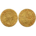 France. Louis XIII (1610-1643). gold Half Ecu d'or, 1625-A (1.68g)