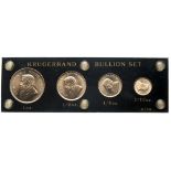 South Africa. Krugerrand Bullion Type Set: 1/10, ¼, ½ and 1 Ounce, 1980-1983. BU