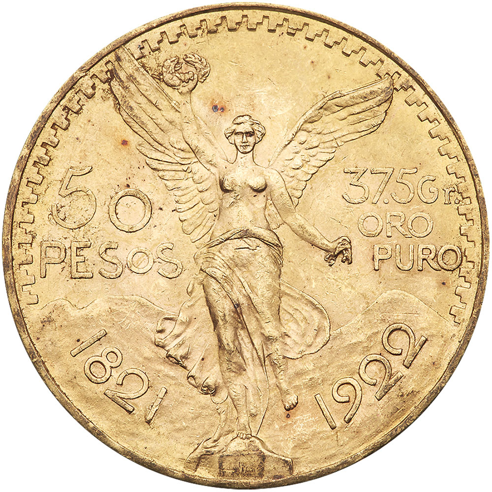 Mexico. 50 Pesos, 1922. PCGS AU