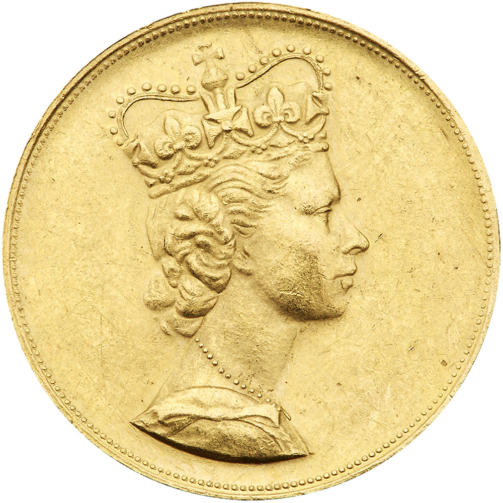 Great Britain. Elizabeth II Gold Medal, ND (1965). EF